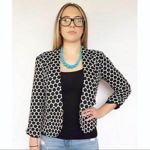 Black and white polka dot blazer
